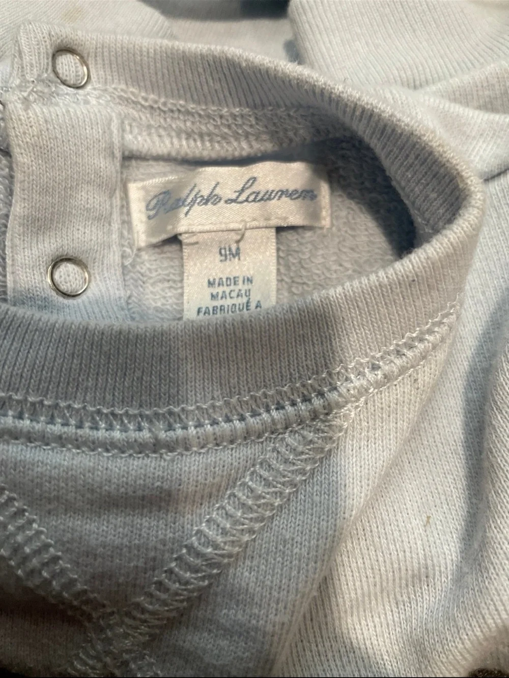 Ralph Lauren, teddy bear one piece outfit, baby size 9 months